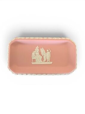 Wedgwood Jasperware Trinket Dish. Wedgwood Pink Jasperware Tray.
